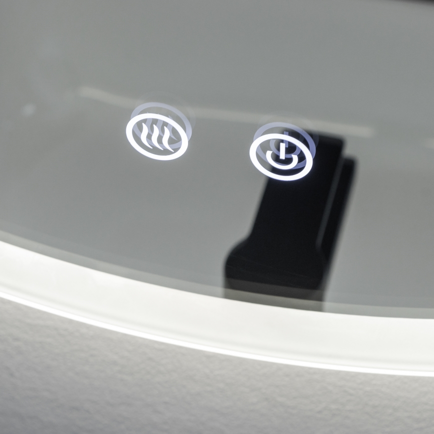 Brilagi - LED ogrevano kopalniško ogledalo CLARA ECO LED/12W/230V, premer 60 cm, IP44, CRI 90, zatemljivo + CCT