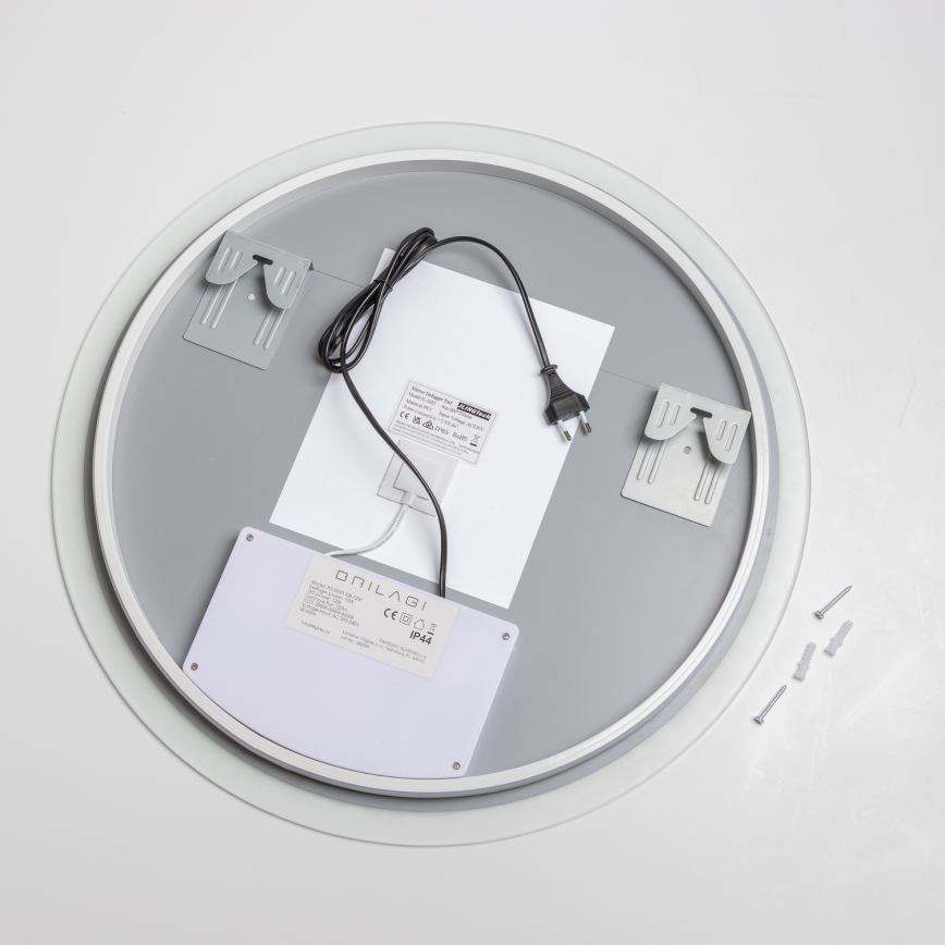 Brilagi - LED ogrevano kopalniško ogledalo CLARA ECO LED/12W/230V, premer 60 cm, IP44, CRI 90, zatemljivo + CCT