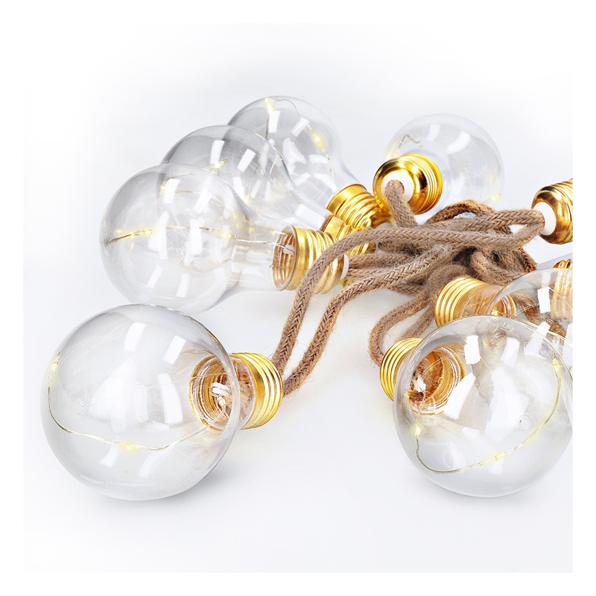 Brilagi - LED Okrasna veriga 10xLED/3xAA 1,8m topla bela