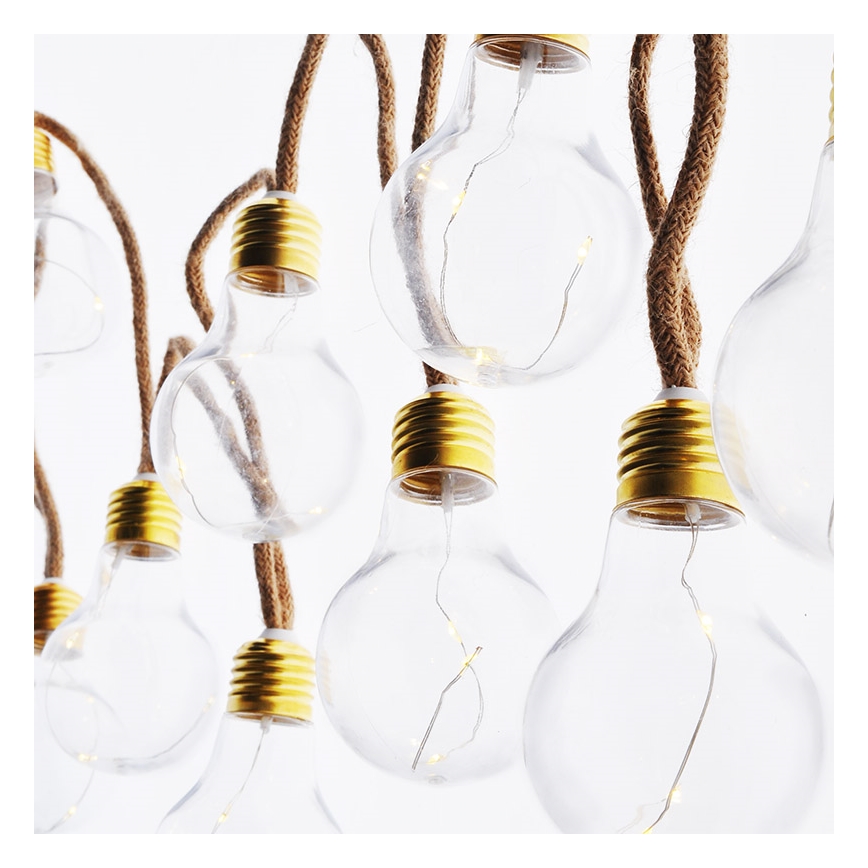 Brilagi - LED Okrasna veriga 10xLED/3xAA 1,8m topla bela
