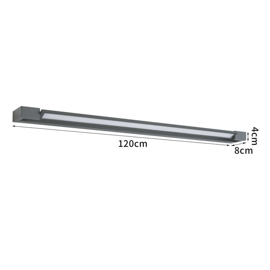 Brilagi - LED osvetlitev za kopalniško ogledalo AQUA LINE LED/36W/230V 120 cm IP44 antracit