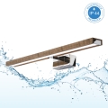 Brilagi - LED osvetlitev kopalniškega ogledala WOODY MIRROR 3 v 1 LED/12W/230V 60 cm IP44 sijajni krom/hrast-oreh