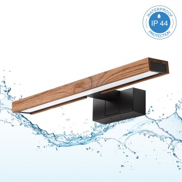 Brilagi - LED osvetlitev za kopalniško ogledalo 3v1 WOODY MIRROR LED/8W/230V 40 cm IP44 črna/hrast