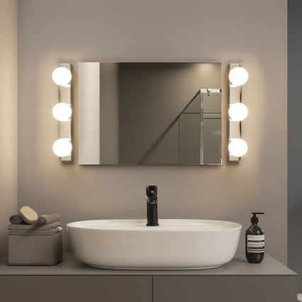 Brilagi - LED kopalniška osvetlitev za ogledalo HOLLYWOOD 3xLED/3W/230V 39 cm IP44 sijajni krom