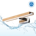 Brilagi - LED osvetlitev za kopalniško ogledalo WOODY MIRROR 3 v 1 LED/8W/230V 40 cm IP44 sijajni krom/hrast