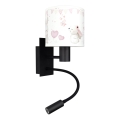 Brilagi - LED otroška prilagodljiva stenska svetilka BOBO 1xE27/25W/230V + LED/3W črna/kremna/zajčki