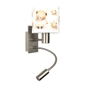 Brilagi - LED otroška prilagodljiva stenska svetilka BOBO 1xE27/25W/230V + LED/3W matni krom/bela/medvedki