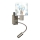 Brilagi - LED otroška prilagodljiva stenska svetilka BOBO 1xE27/25W/230V + LED/3W matni krom/bela/modra/medvedki