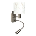 Brilagi - LED otroška prilagodljiva stenska svetilka BOBO 1xE27/25W/230V + LED/3W matni krom/bela/zajčki