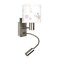 Brilagi - LED otroška prilagodljiva stenska svetilka BOBO 1xE27/25W/230V + LED/3W matni krom/kremna/zajčki
