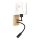 Brilagi - LED Otroška prilagodljiva stenska svetilka BOBO WOOD 1xE27/25W/230V + LED/3W hrast/črna/bela/zajčki