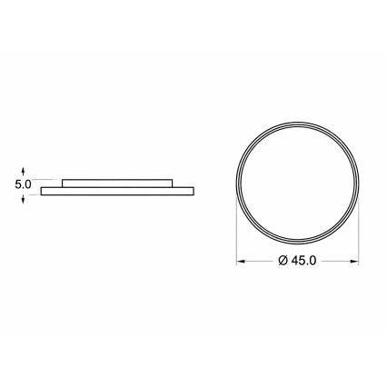 Brilagi - LED otroška stropna svetilka PIGGY LED/70W/230V 3000/4500/6000K premer 45 cm