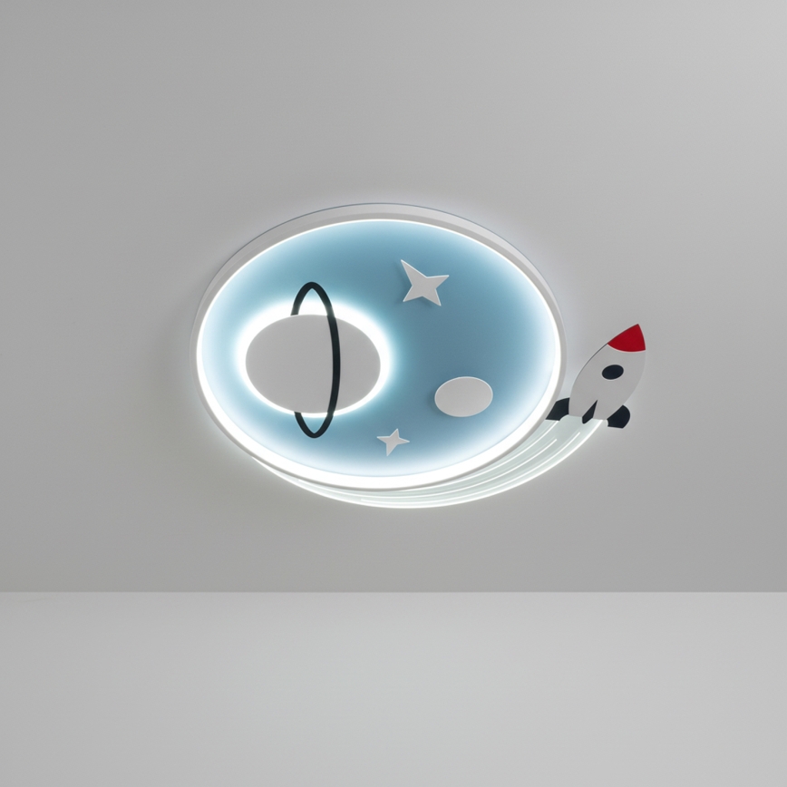 Brilagi - LED otroška stropna svetilka STARSHIP LED/64W/230V 3000/4500/6000K modra