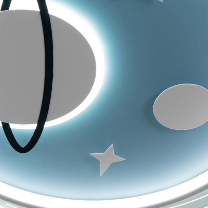 Brilagi - LED otroška stropna svetilka STARSHIP LED/64W/230V 3000/4500/6000K modra