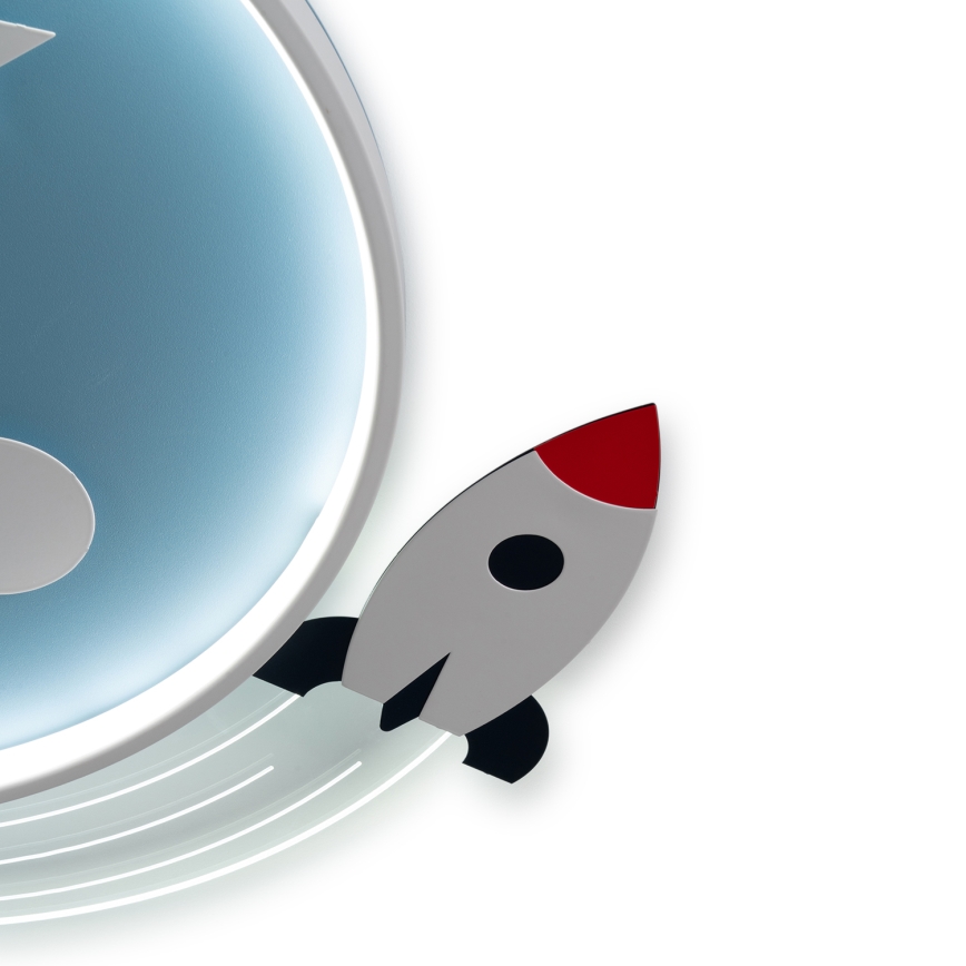 Brilagi - LED otroška stropna svetilka STARSHIP LED/64W/230V 3000/4500/6000K modra