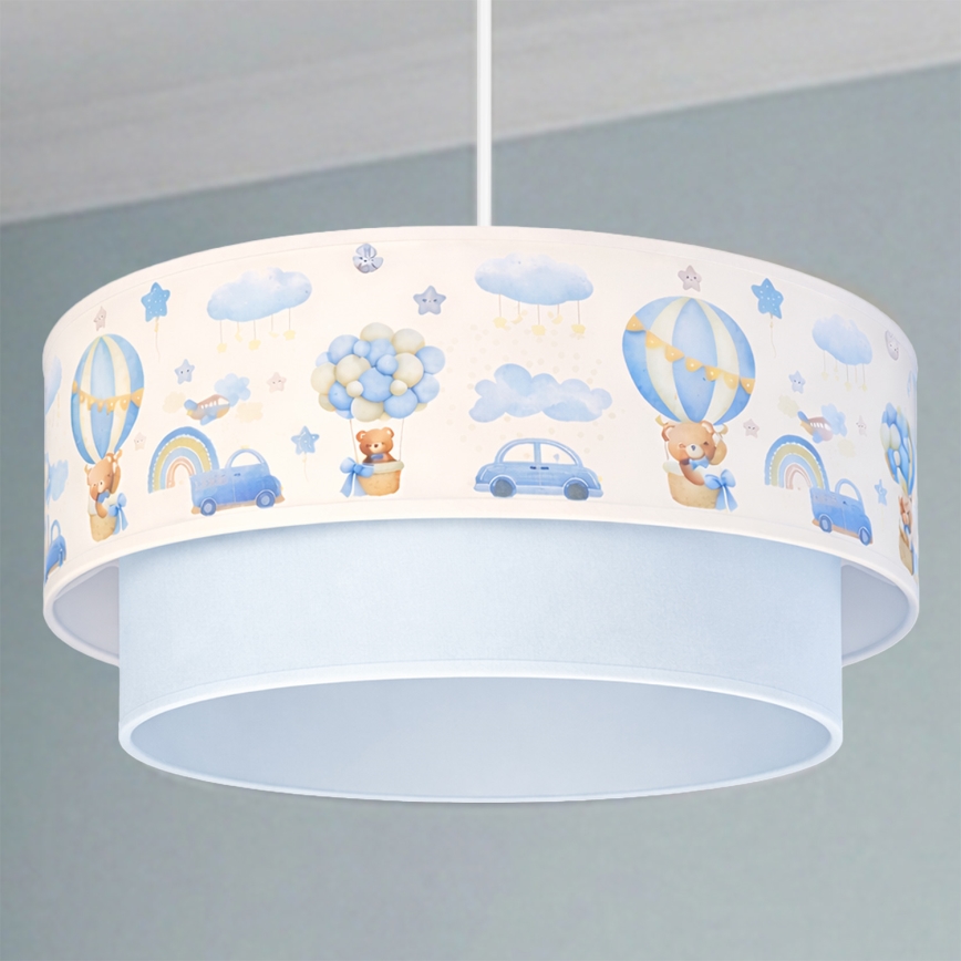 Brilagi - LED otroški lestenec na kablu BOBO 1xE27/60W/230V premer 40 cm kremna/modra/medvedki