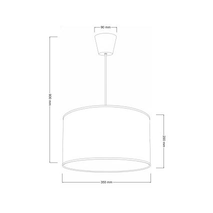 Brilagi - LED otroški lestenec na kablu BOBO 1xE27/60W/230V premer 35 cm bela/zajčki
