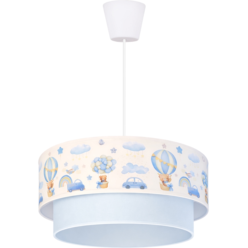 Brilagi - LED otroški lestenec na kablu BOBO 1xE27/10W/230V, premer 40 cm, kremna/modra/medvedki
