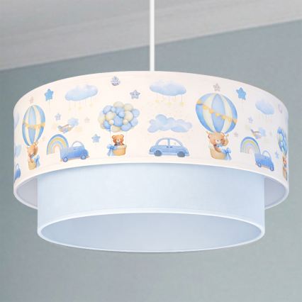 Brilagi - LED otroški lestenec na kablu BOBO 1xE27/10W/230V, premer 40 cm, kremna/modra/medvedki