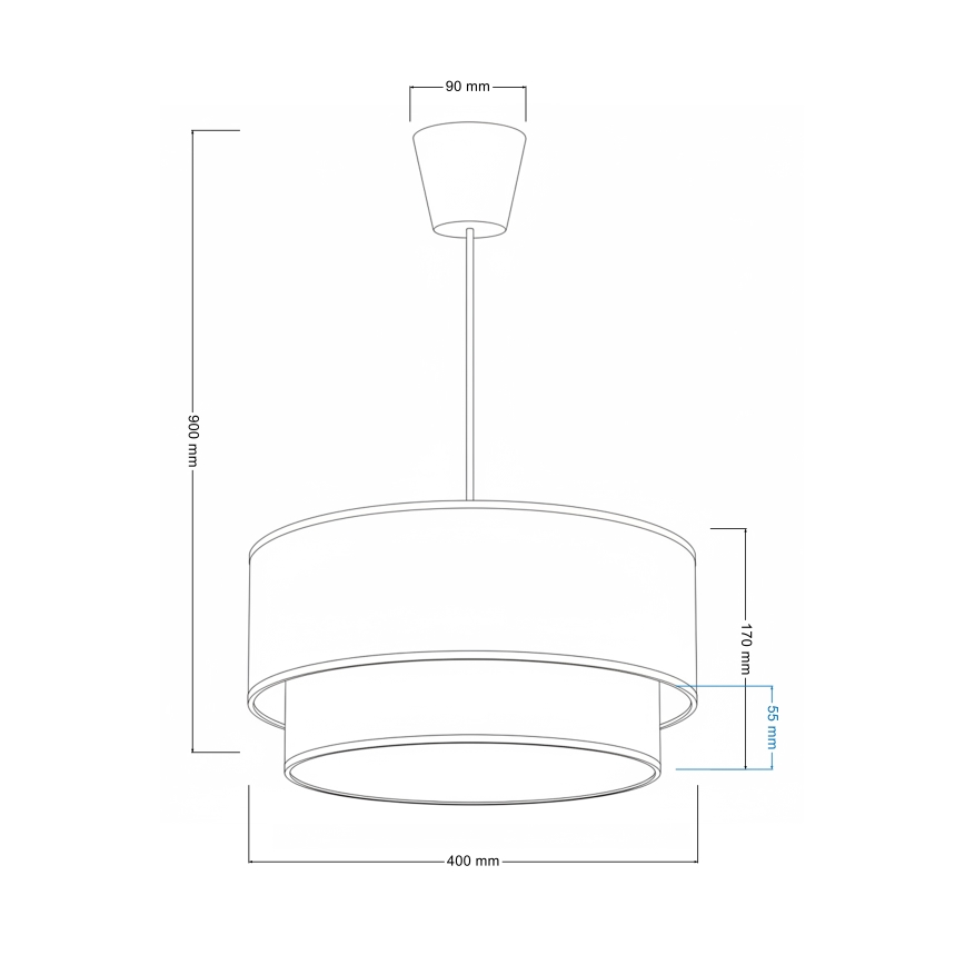 Brilagi - LED otroški lestenec na vrvici BOBO 1xE27/60W/230V pr.40 cm bela/bež/živalski motiv