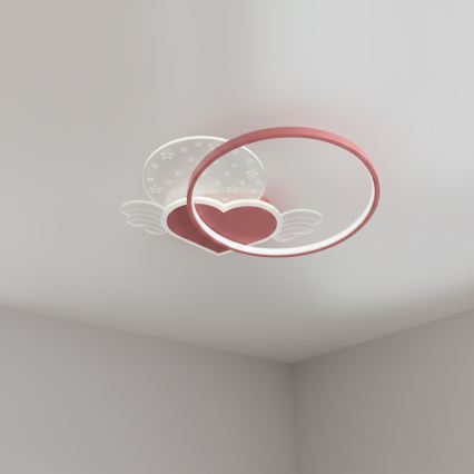 Brilagi - LED otroško stropno svetilo LOVE LED/48W/230V 3000/4500/6000K roza