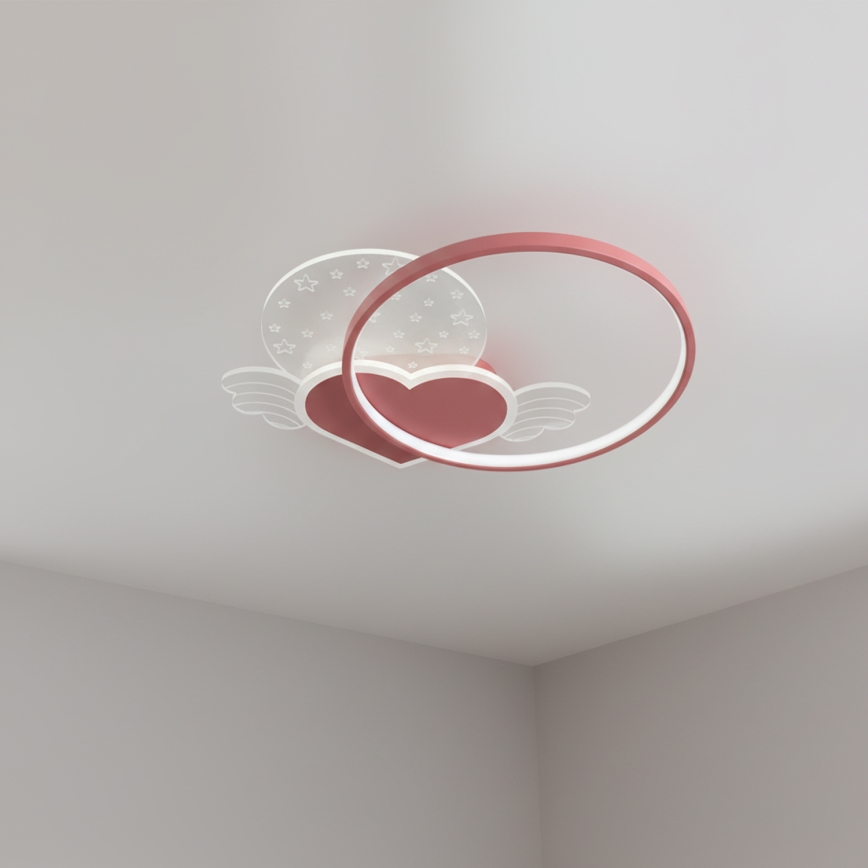 Brilagi - LED otroško stropno svetilo LOVE LED/48W/230V 3000/4500/6000K roza