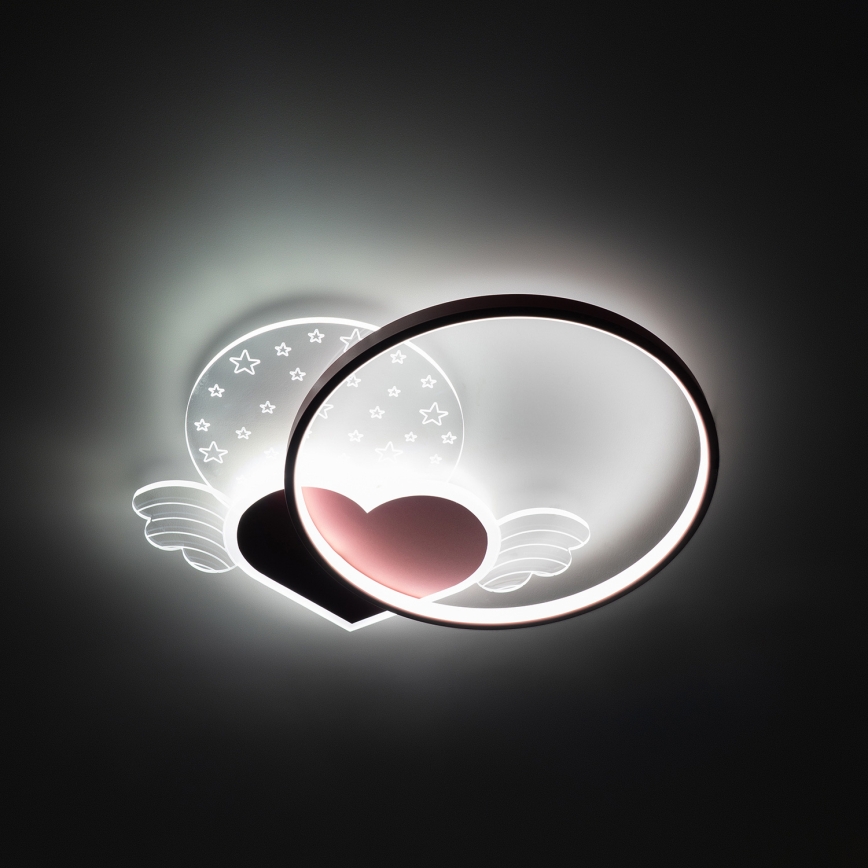 Brilagi - LED otroško stropno svetilo LOVE LED/48W/230V 3000/4500/6000K roza