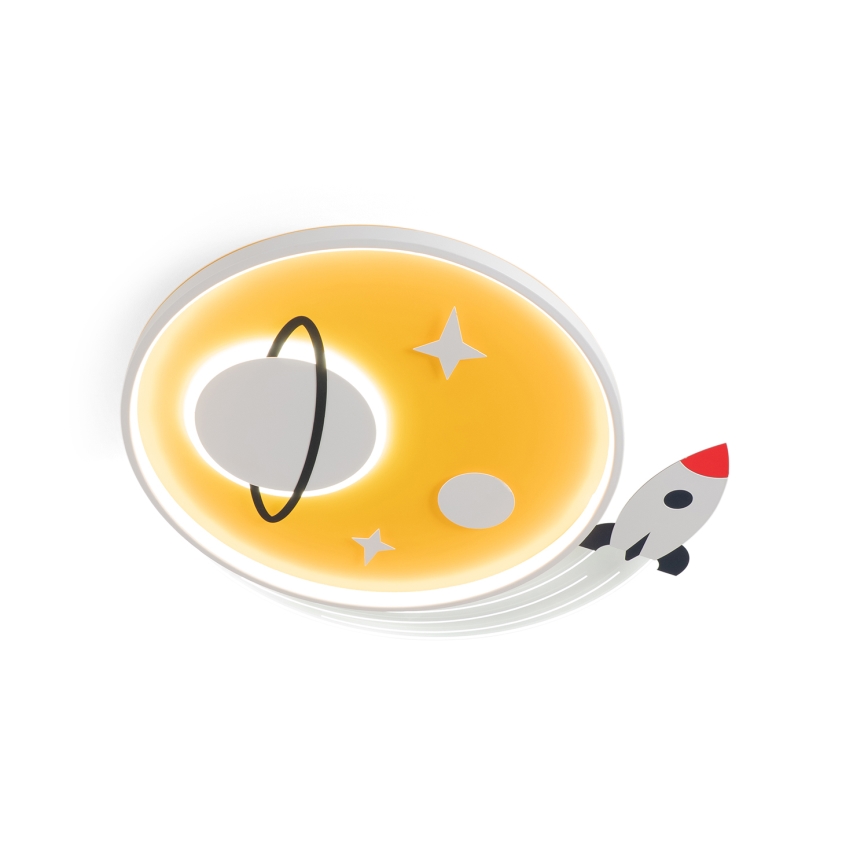 Brilagi - Otroška stropna LED svetilka STARSHIP LED/64W/230V 3000/4500/6000K rumena