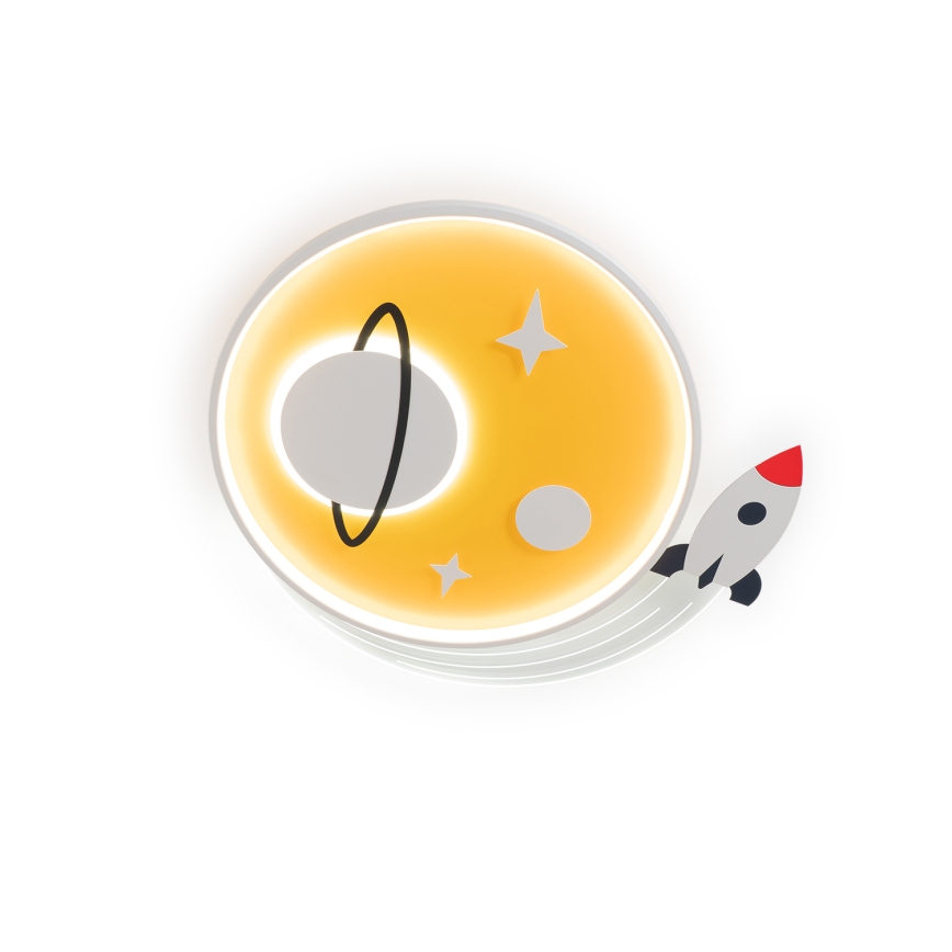 Brilagi - Otroška stropna LED svetilka STARSHIP LED/64W/230V 3000/4500/6000K rumena