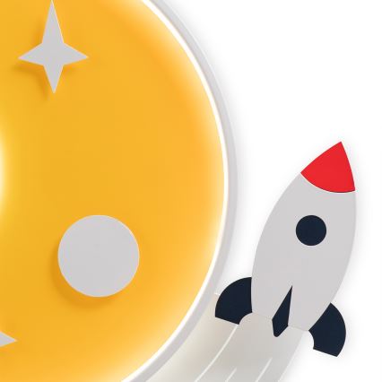 Brilagi - Otroška stropna LED svetilka STARSHIP LED/64W/230V 3000/4500/6000K rumena