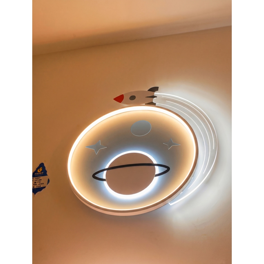 Brilagi -LED Otroško stropno svetilo STARSHIP LED/64W/230V 3000/4500K modra