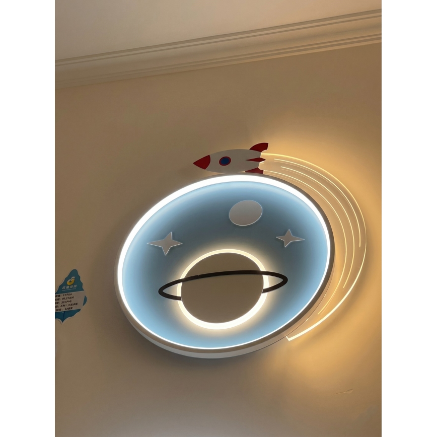 Brilagi -LED Otroško stropno svetilo STARSHIP LED/64W/230V 3000/4500K modra