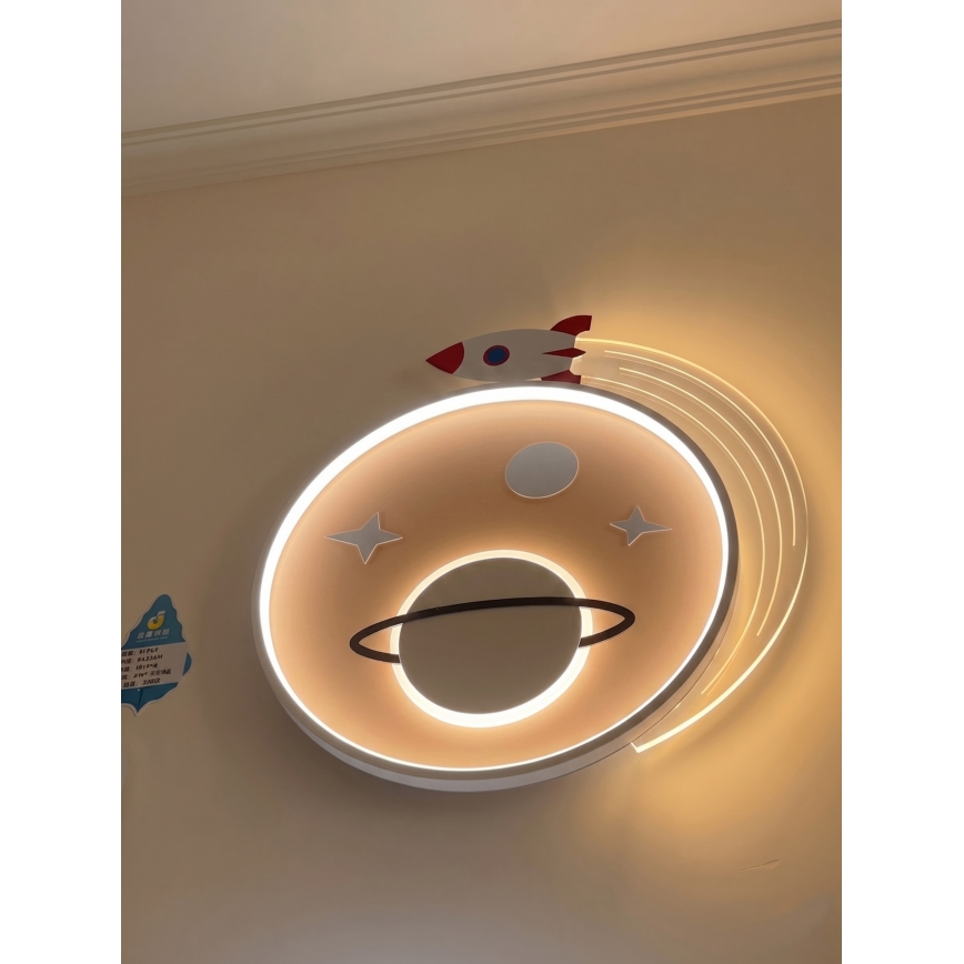 Brilagi -LED Otroško stropno svetilo STARSHIP LED/64W/230V 3000/4500K rumeno