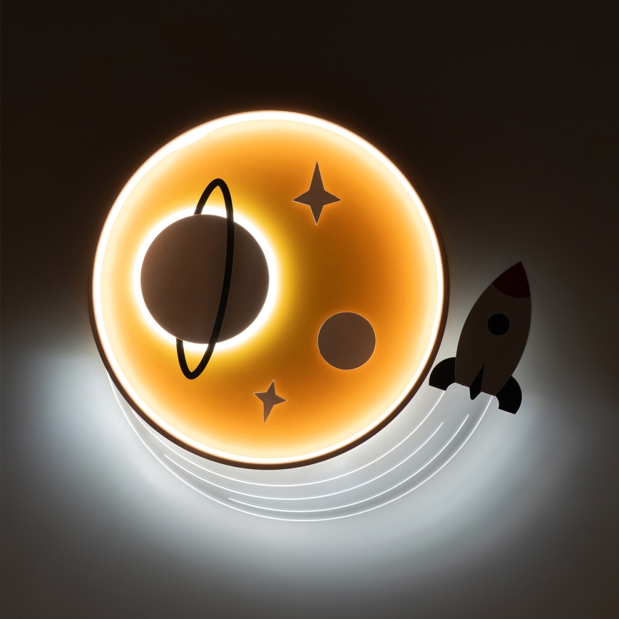 Brilagi -LED Otroško stropno svetilo STARSHIP LED/64W/230V 3000/4500K rumeno