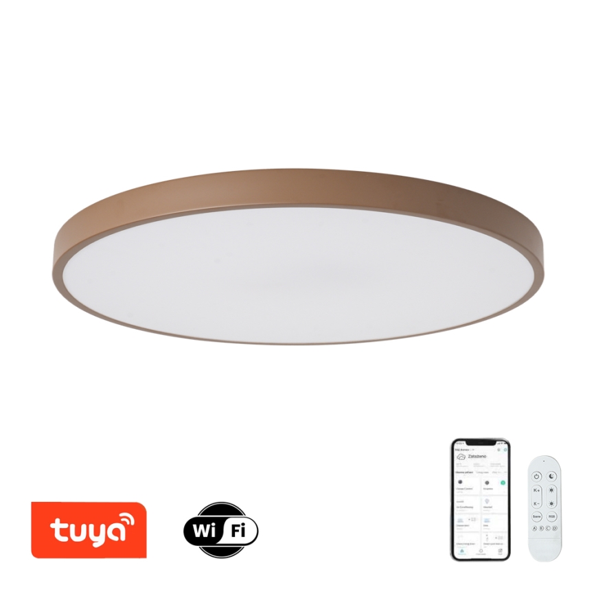 Brilagi - Zatemnljivo LED svetilo POOL SMART LED/100W/230V, premer 80 cm, Wi-Fi Tuya + daljinski upravljalnik, rjavo