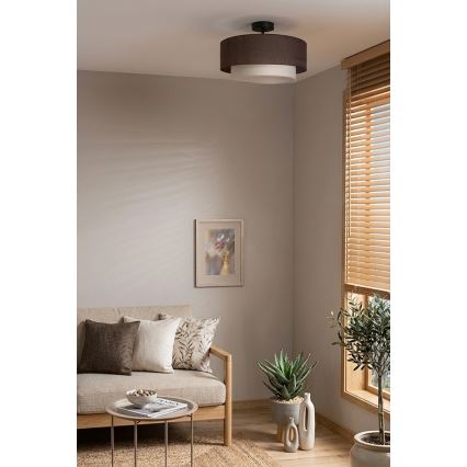 Brilagi - LED plafonjera BOHO ECO 1xE27/10W/230V premer 40 cm rjava/kremna