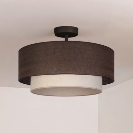 Brilagi - LED plafonjera BOHO ECO 1xE27/10W/230V premer 40 cm rjava/kremna
