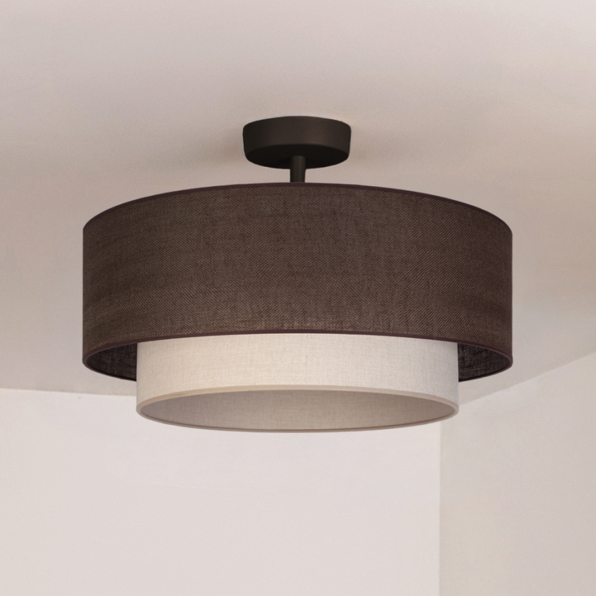 Brilagi - LED plafonjera BOHO ECO 1xE27/10W/230V premer 40 cm rjava/kremna