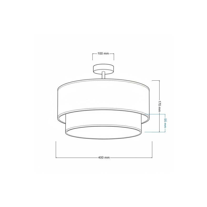 Brilagi - LED plafonjera BOHO ECO 1xE27/10W/230V premer 40 cm rjava/kremna