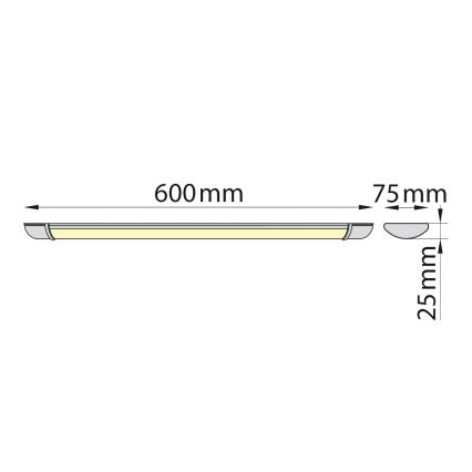 Brilagi - LED Podelementna svetilka LUMA LED/16W/230V 60 cm