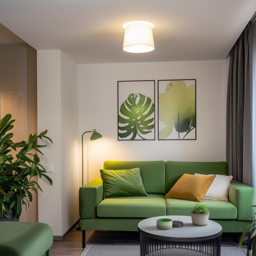 Brilagi - LED površinska stropna svetilka CERIA 1xE27/40W/230V, premer 30 cm, bež