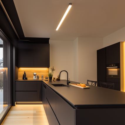 Brilagi - LED stropna nadgradna svetilka FULLDAY LED/30/40/50W/230V 2700/4000/6000K 150 cm UGR19 črna