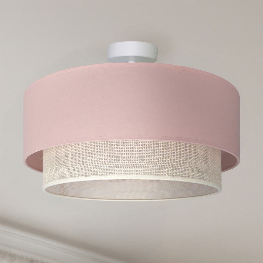 Brilagi - LED površinsko pritrjen lestenec BOHO BOBO 1xE27/60W/230V, premer 40 cm, rožnata/kremna