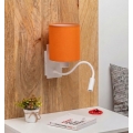 Brilagi - LED prilagodljiva stenska svetilka NUBILA 1xE27/25W/230V + LED/3W bela/oranžna