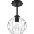 BRILAGI - LED pritrdljiv lestenec RETRO GLASS 1xE27/60W/230V premer 18 cm črna/prozorna
