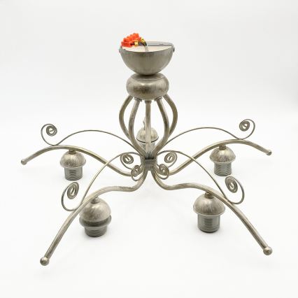 Brilagi - LED pritrjen lestenec ANTICO 5xE27/60W/230V 3000K bela patina