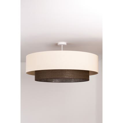 Brilagi - LED pritrjen lestenec BOHO SLOG 3xE27/15W/230V, premer 80 cm, kremna/rjava