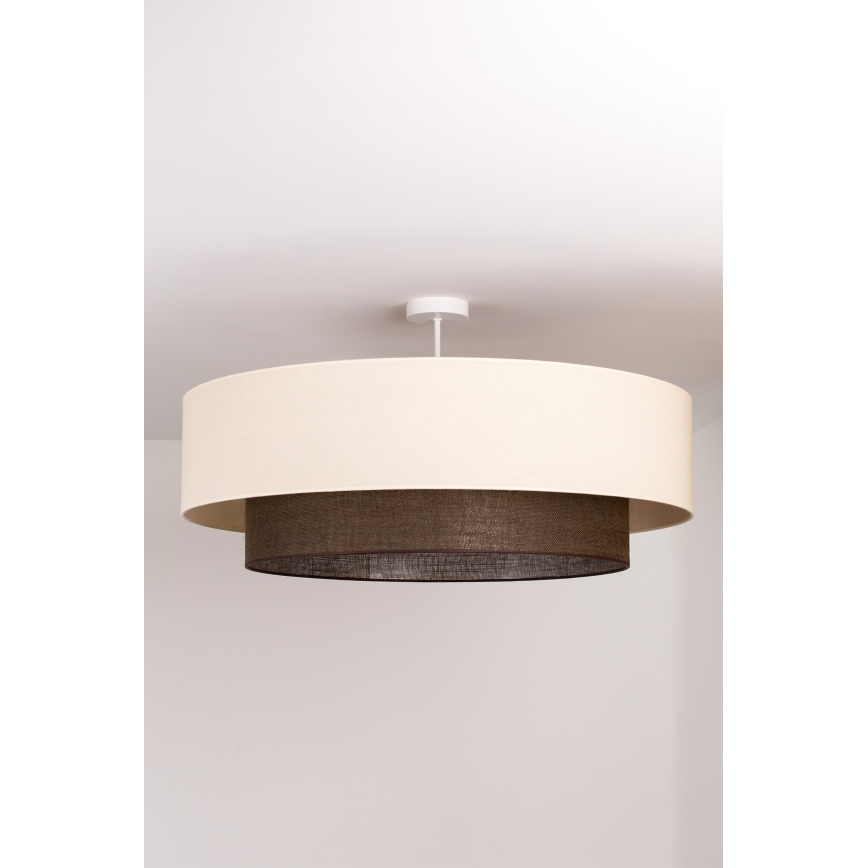Brilagi - LED pritrjen lestenec BOHO SLOG 3xE27/15W/230V, premer 80 cm, kremna/rjava