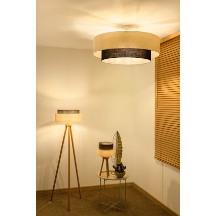Brilagi - LED pritrjen lestenec BOHO SLOG 3xE27/15W/230V, premer 80 cm, kremna/rjava
