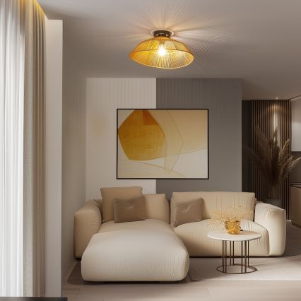 Brilagi - LED pritrjen lestenec CERIA BOHO 1xE27/40W/230V premer 50 cm rjava